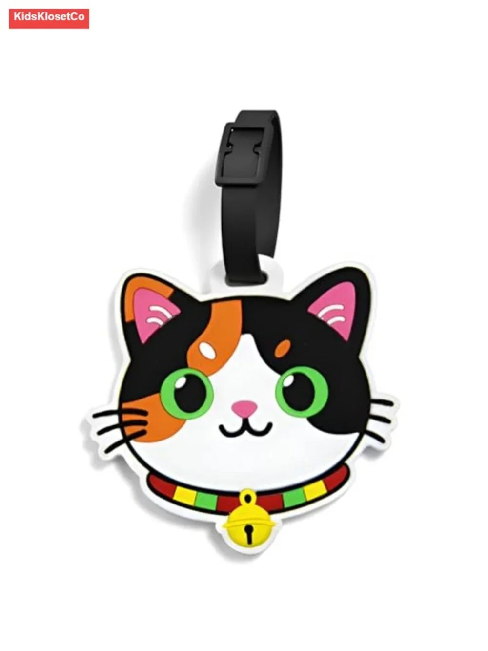 Silicone Luggage Tag Lucky Calico Cat Travel Name ID Tag Suitcase Backpack